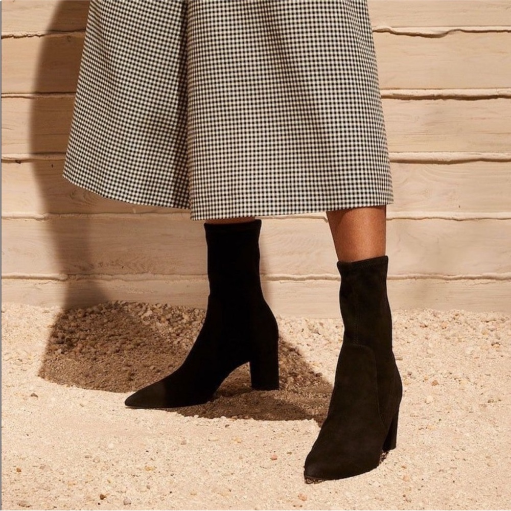 NWOT Stuart Weitzman Landry 75 Mid-Calf boots in Black Suede